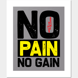 No Pain No Gain Posters and Art